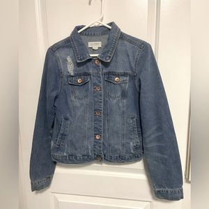 Ci Sono Distressed Short Denim Jacket